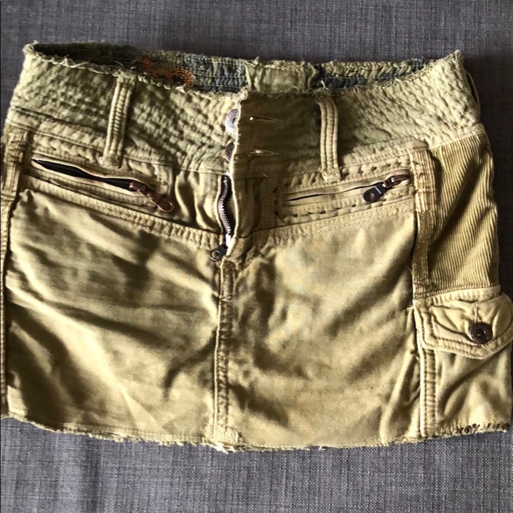 Green z brand mini cargo skirt